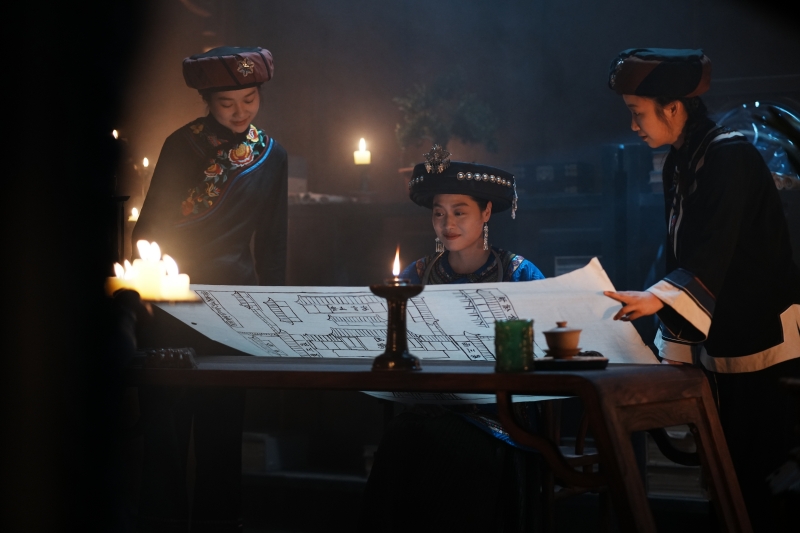 纪录片《唐崖土司城》田氏夫人历史场面还原。