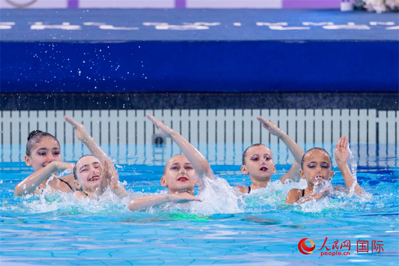 俄罗斯选手在比赛中。人民网 塔里克·易卜拉欣摄