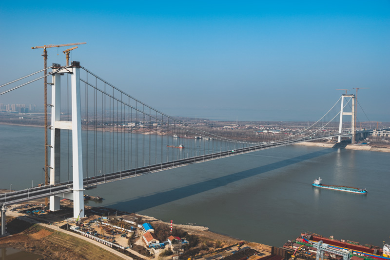 双柳长江大桥主桥航拍