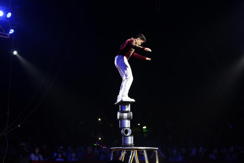 “杂技之夜”活动现场。邵琦摄