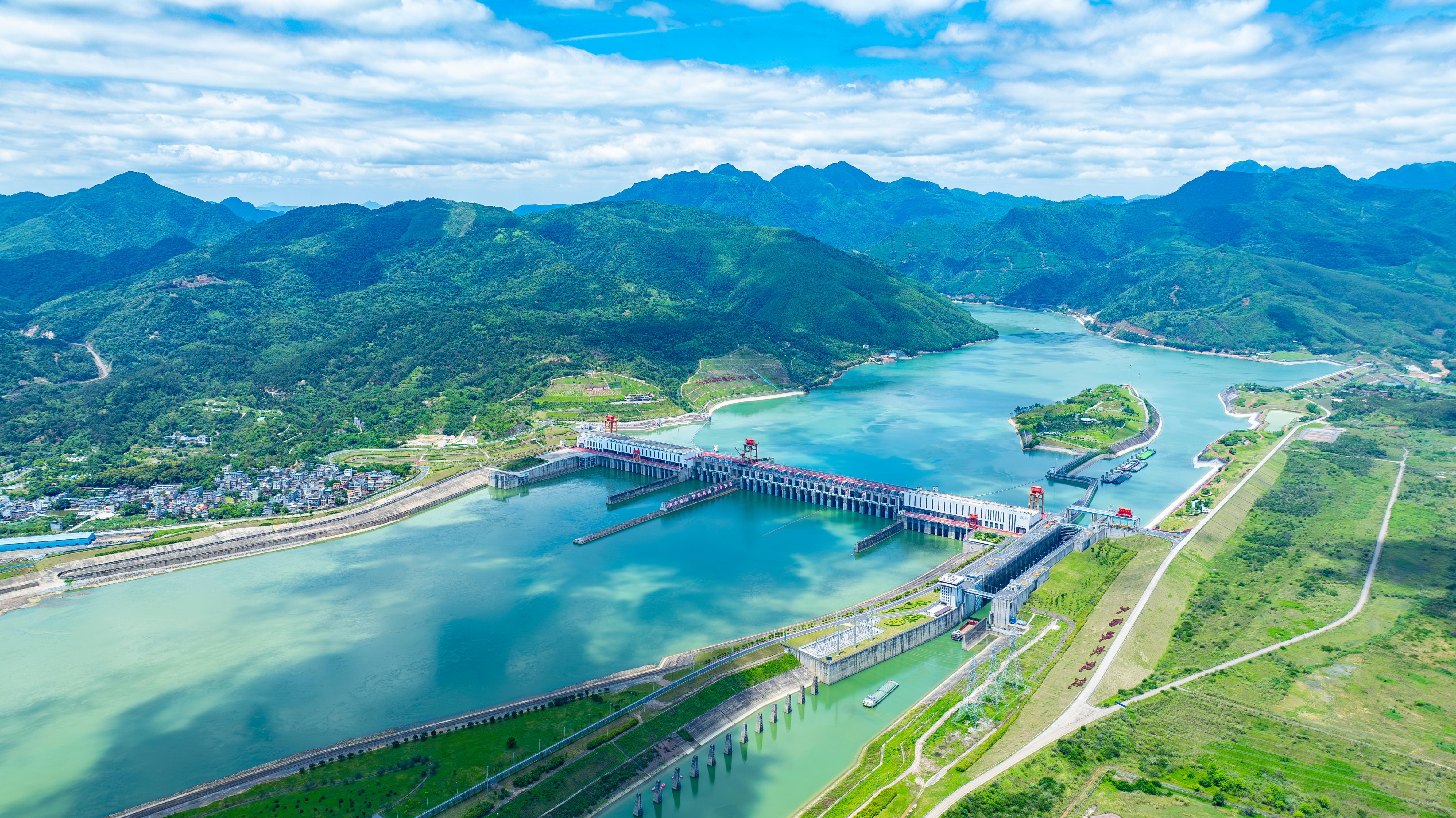 大藤峡水利枢纽工程全景。受访者供图